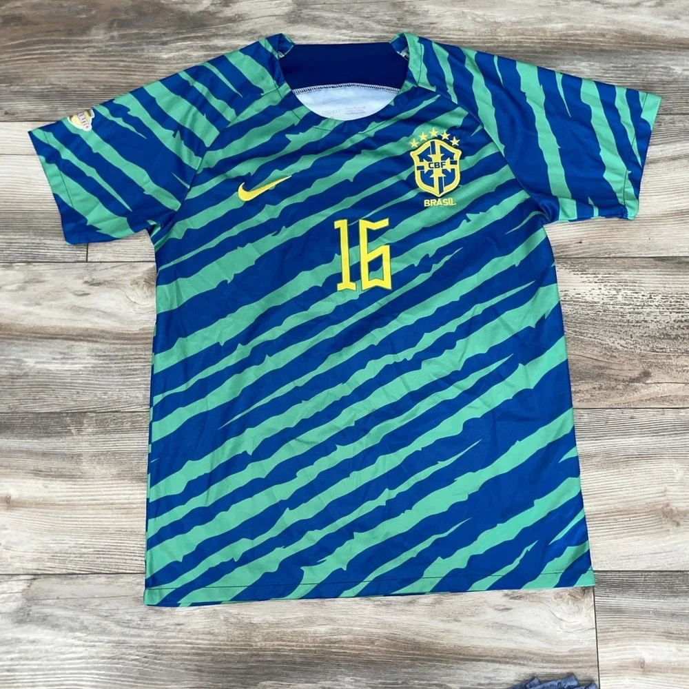 Nike Dri-Fit Brazil National Team 2022/23 Pre-Match Jersey Shirt Men's M